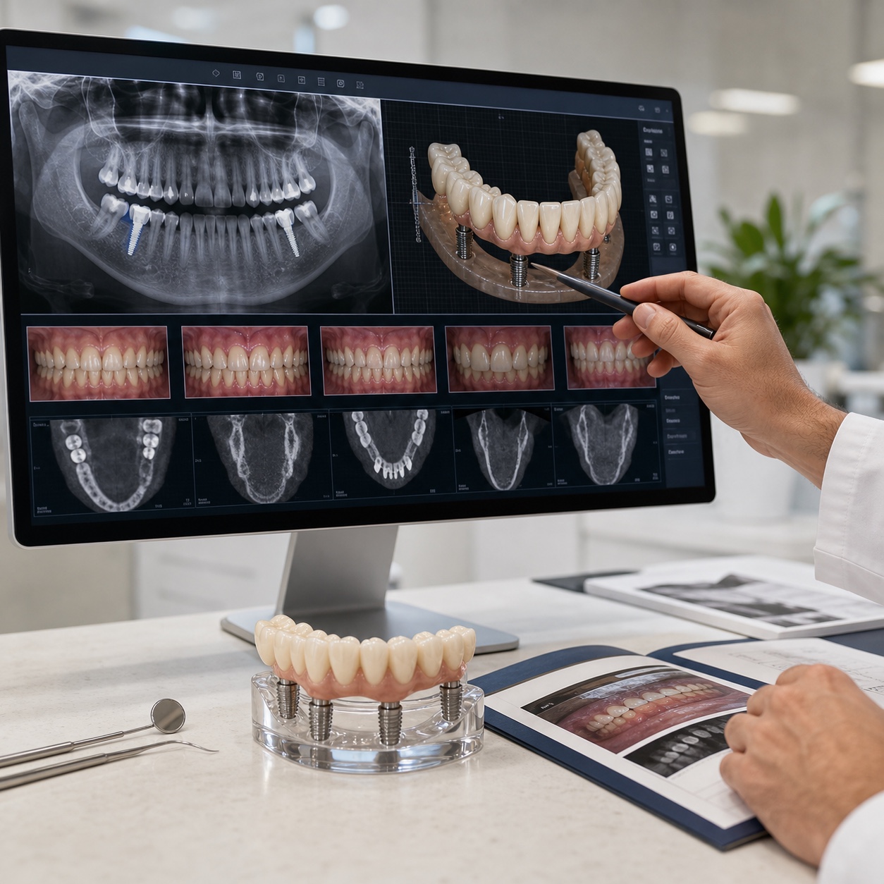 CBCT-based full-arch implant planning used to answer All-on-6 patient questions